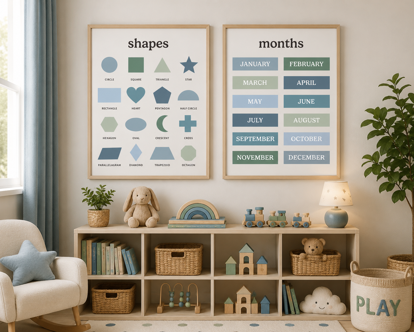Shades of Blue Educational Posters