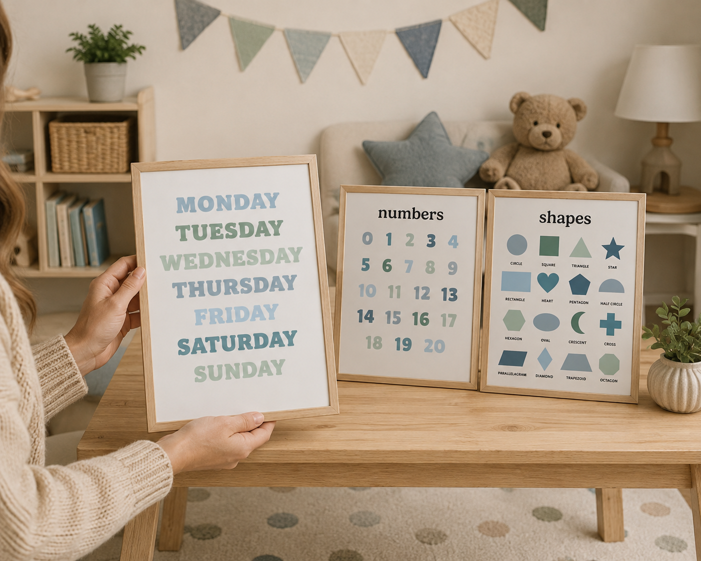 Shades of Blue Educational Posters