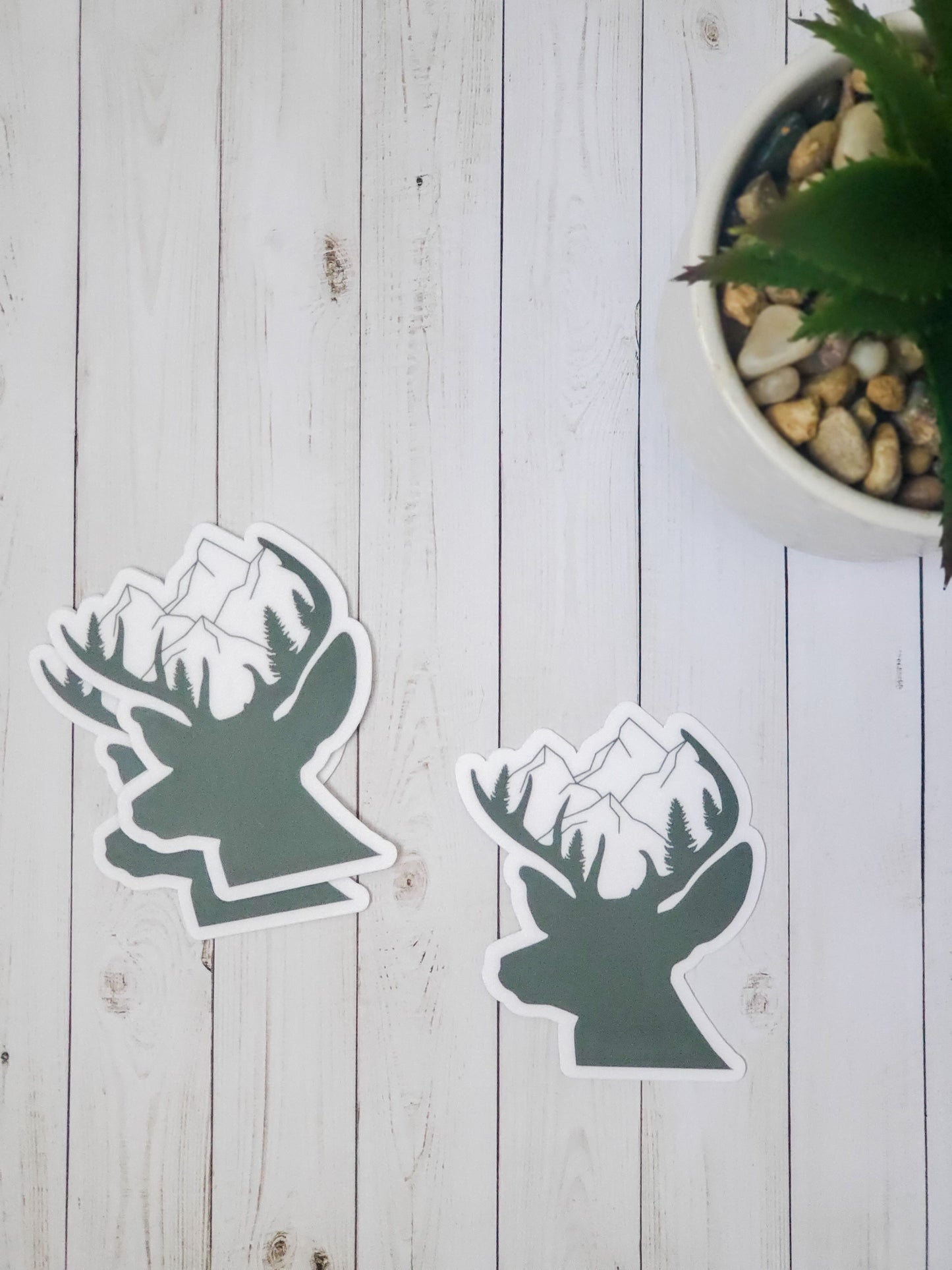 mountain deer sticker
