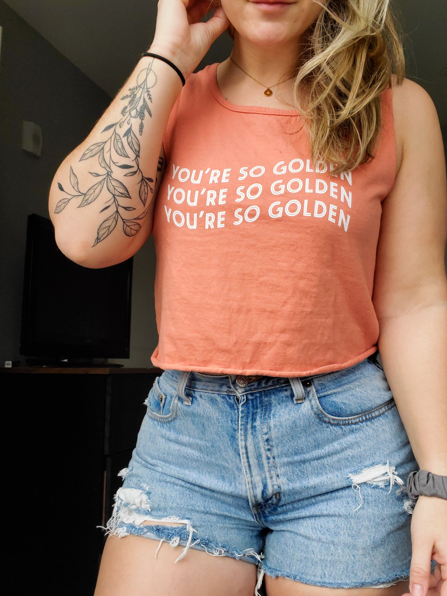 'You're So Golden' Crop Tank