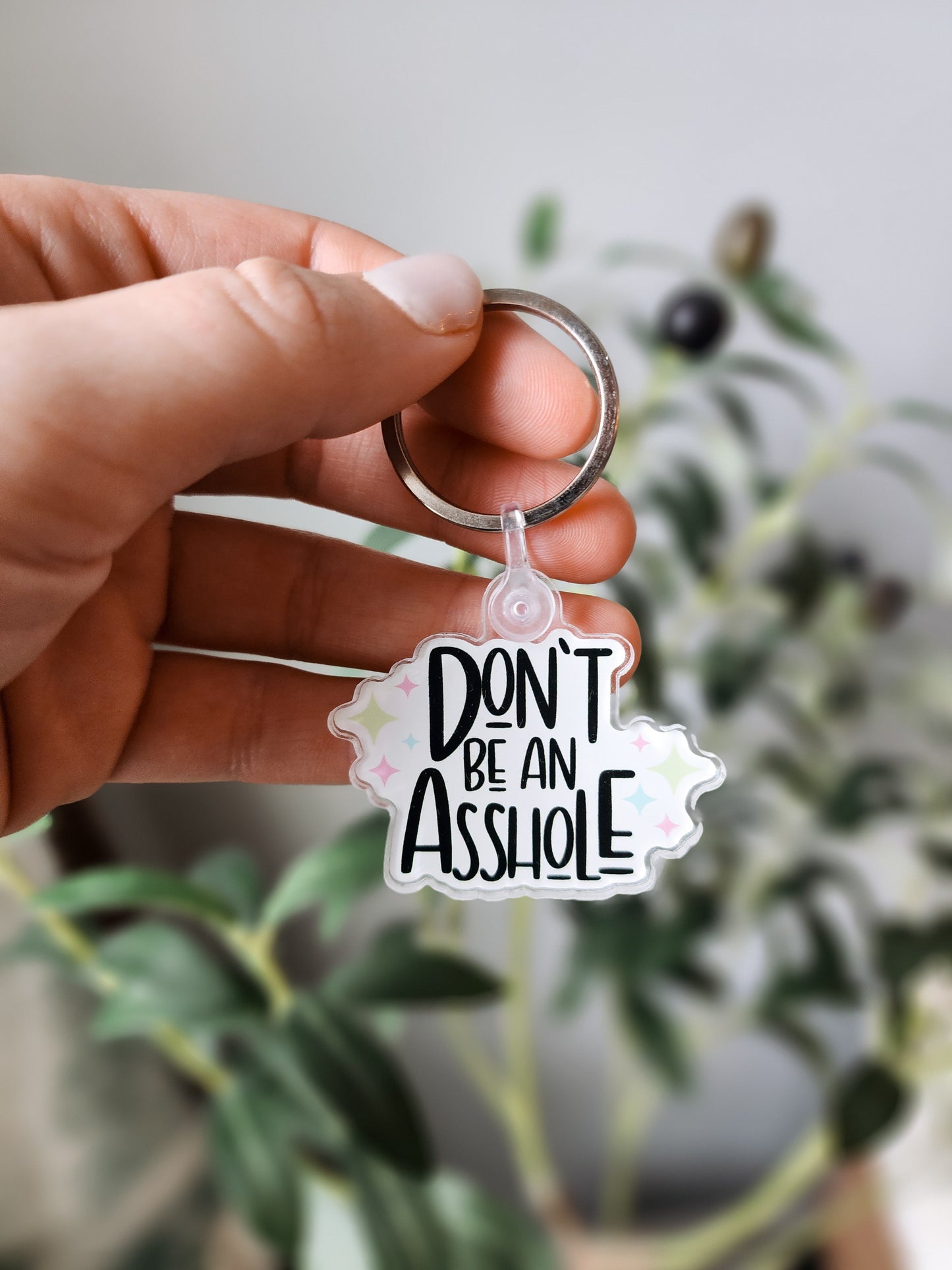 don't be an asshole keychain