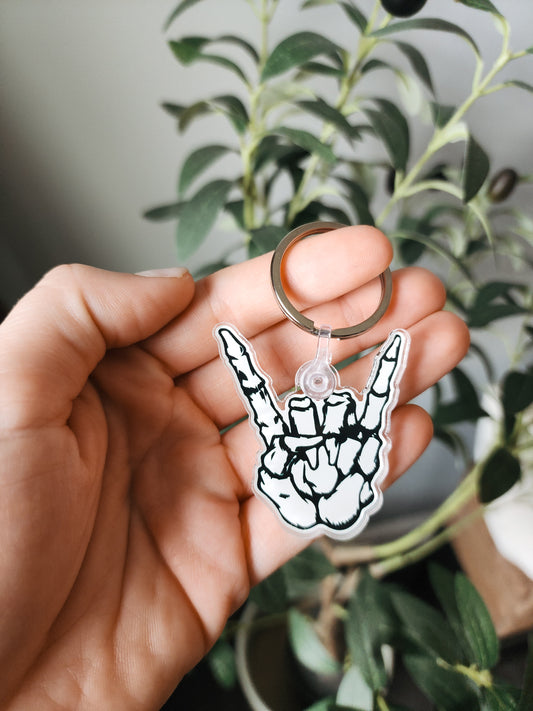 rock on keychain
