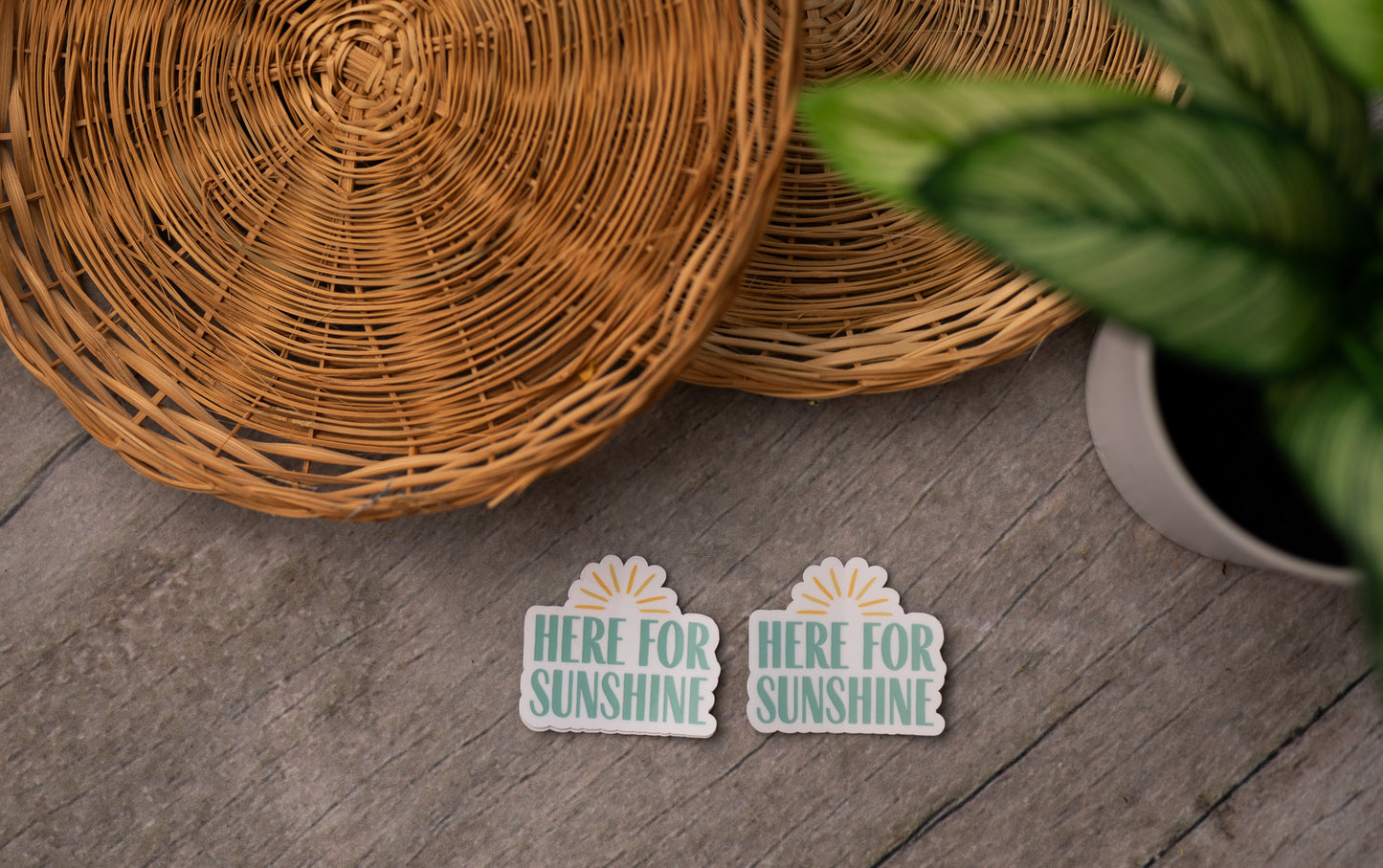 here for sunshine sticker