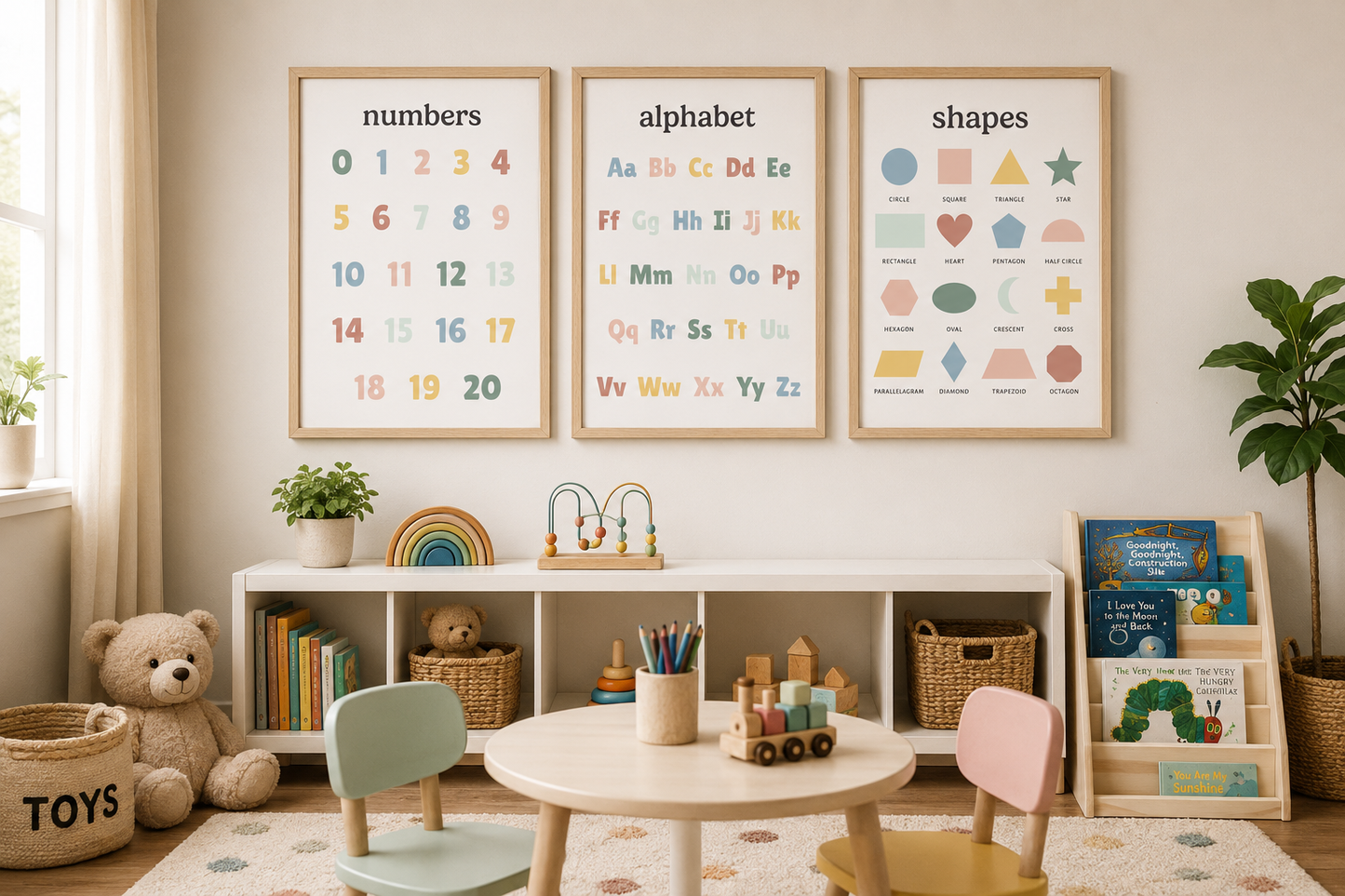 Muted Rainbow Educational PosterS