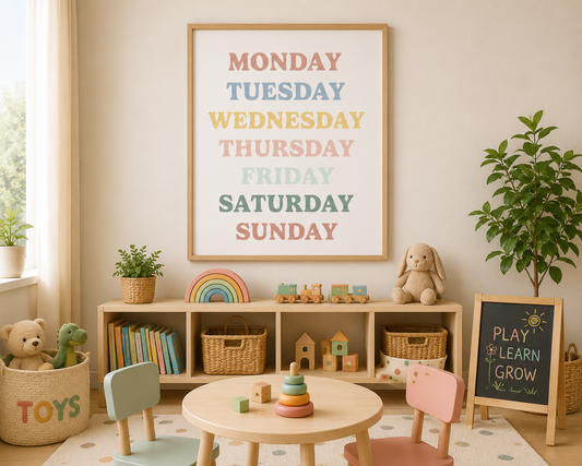 Muted Rainbow Educational PosterS