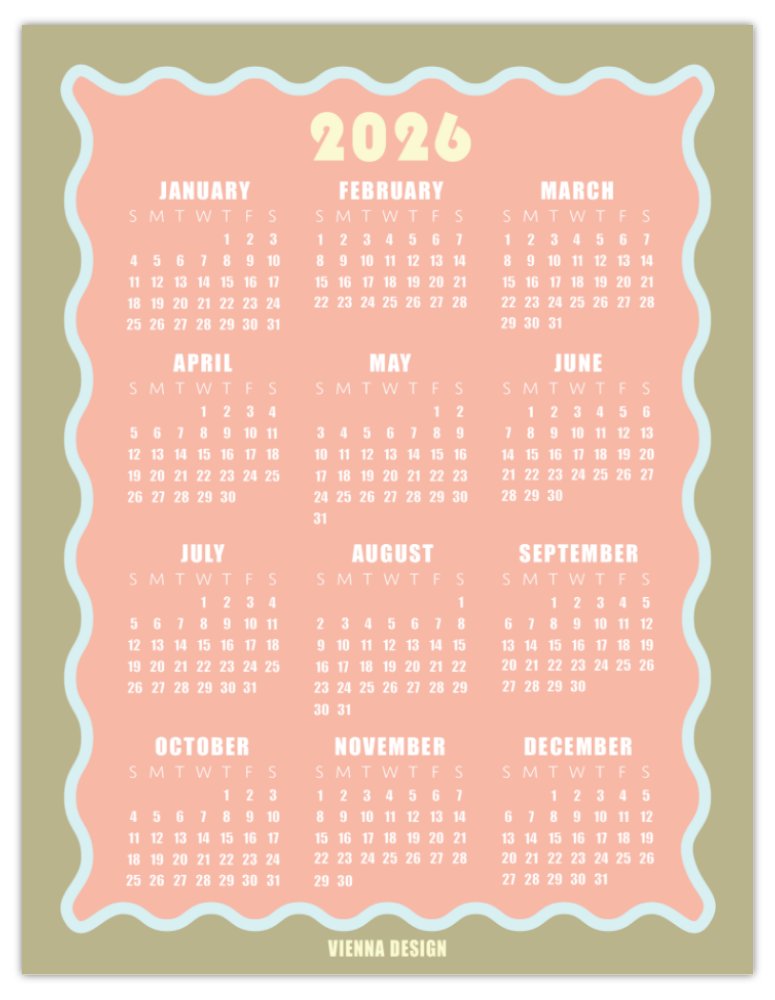 2026 Magnet Calendar