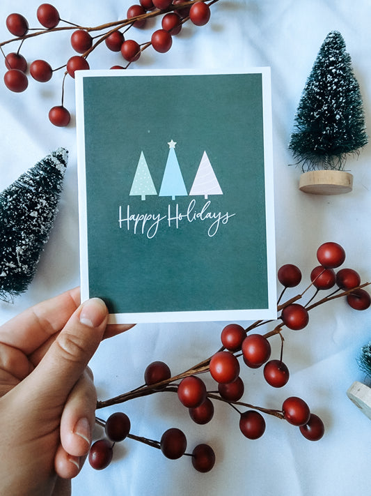 'happy holidays' card