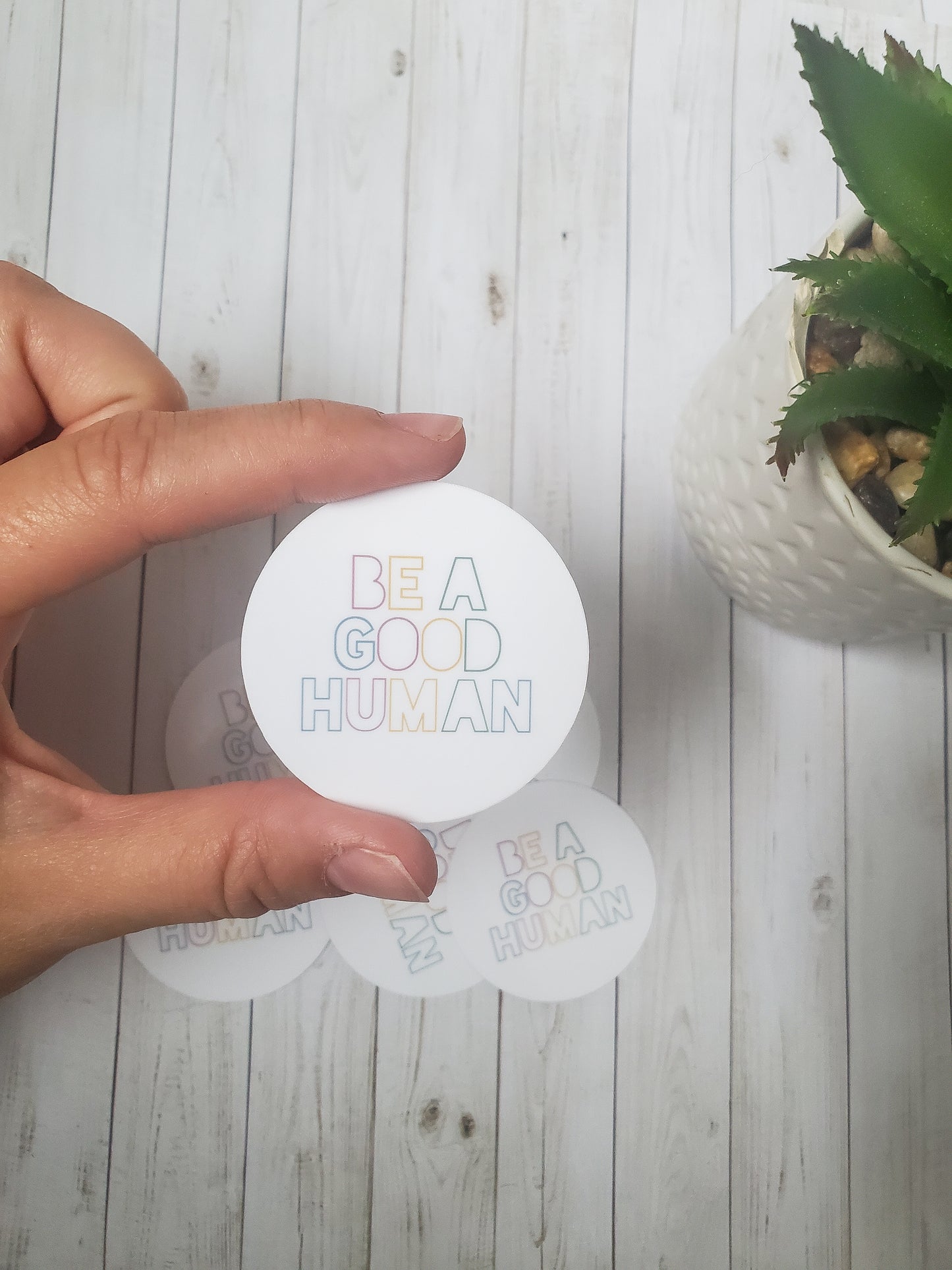 be a good human sticker