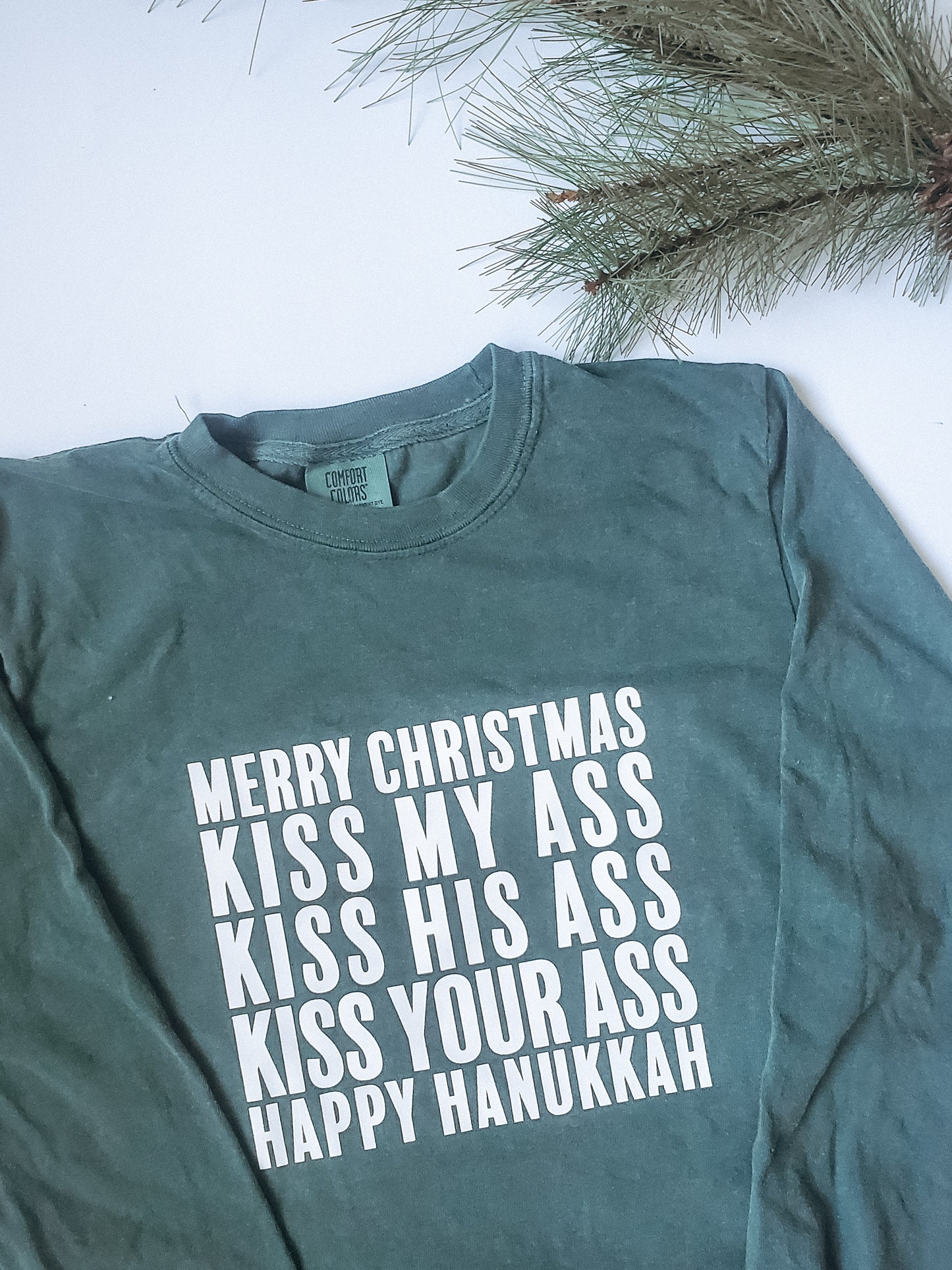 'merry christmas, kiss my ass' tshirt