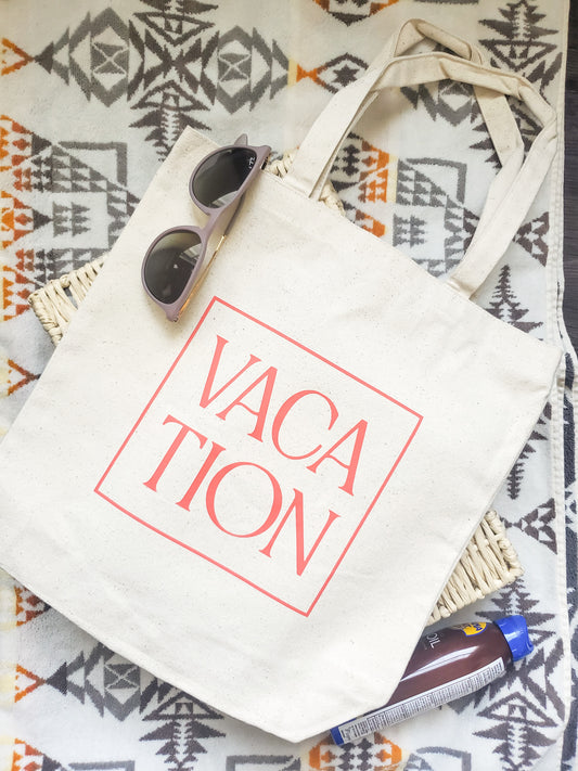 'vacation' tote