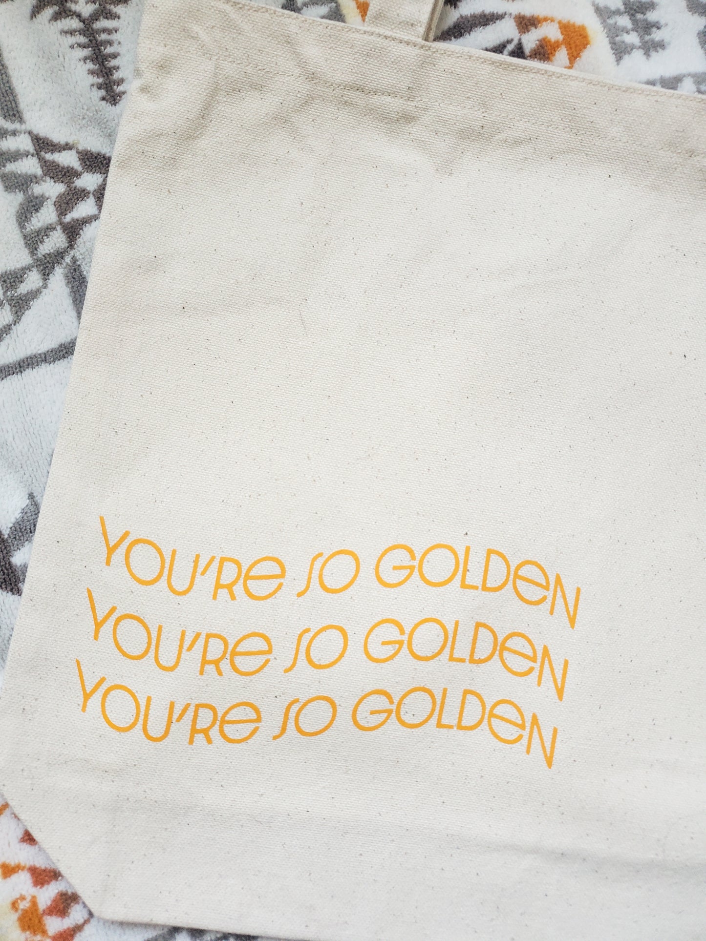 'you're so golden' tote