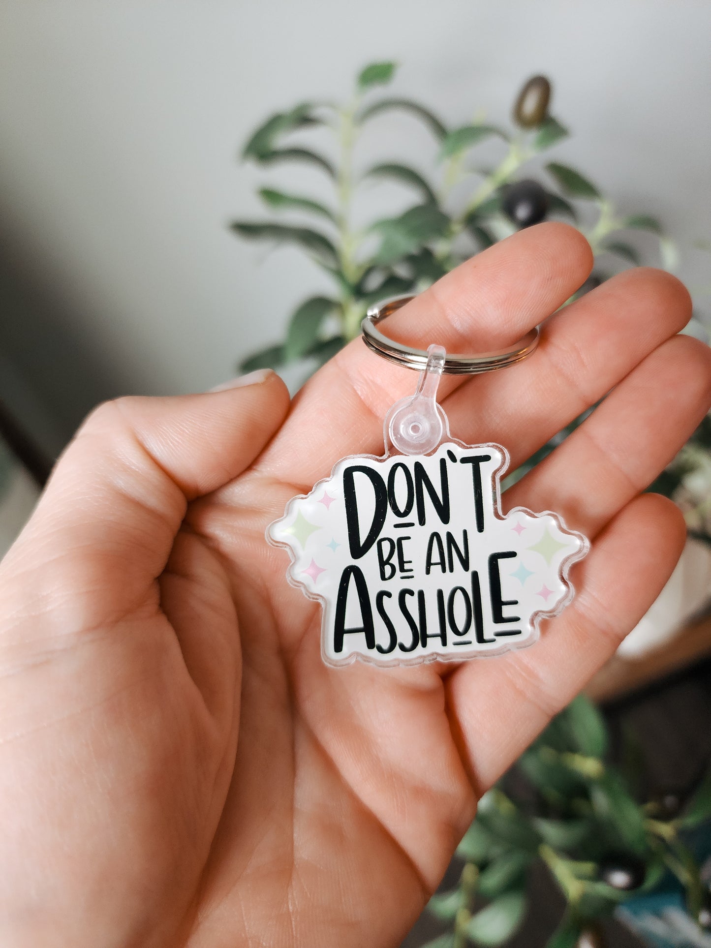 don't be an asshole keychain