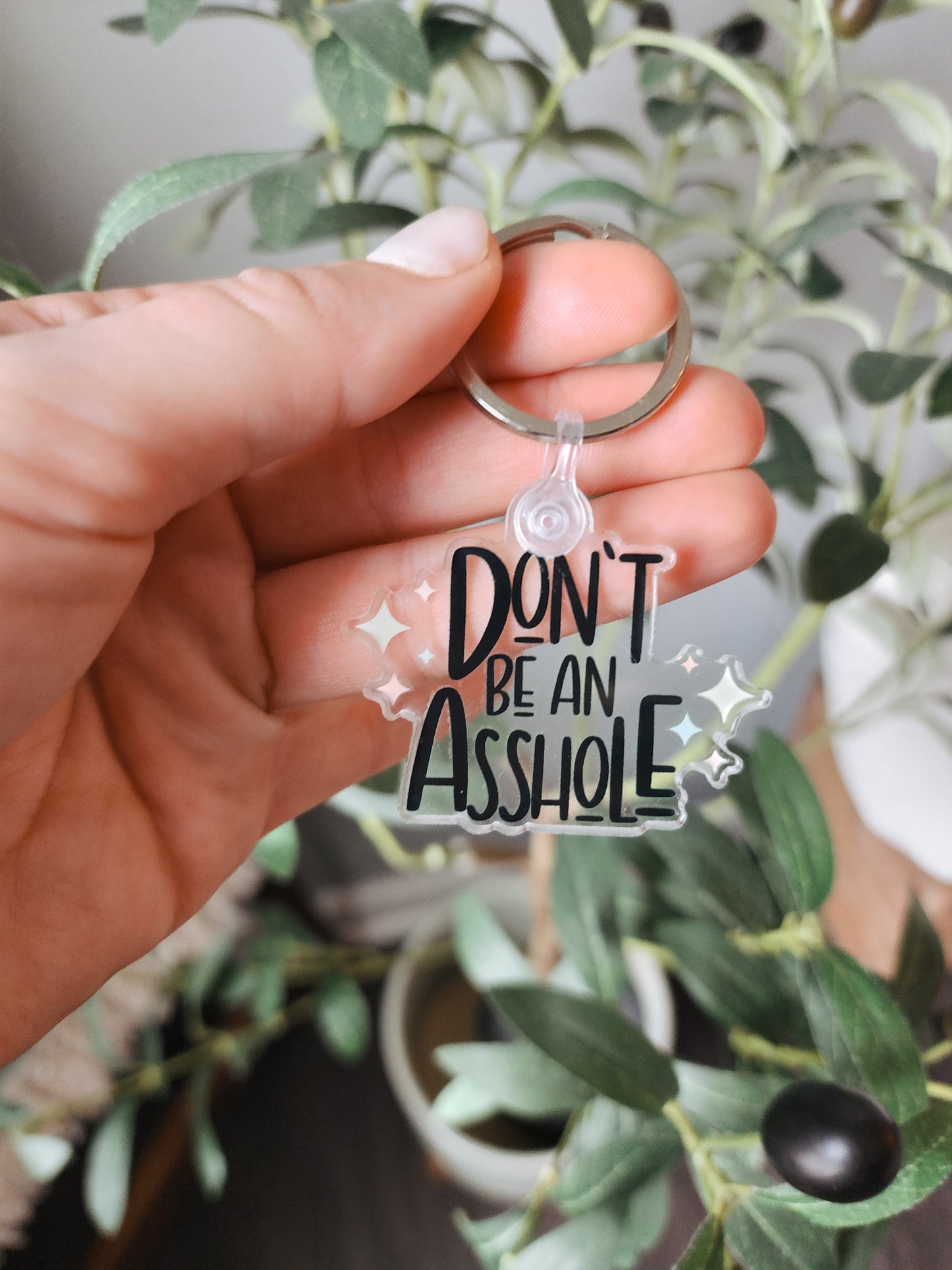 don't be an asshole keychain